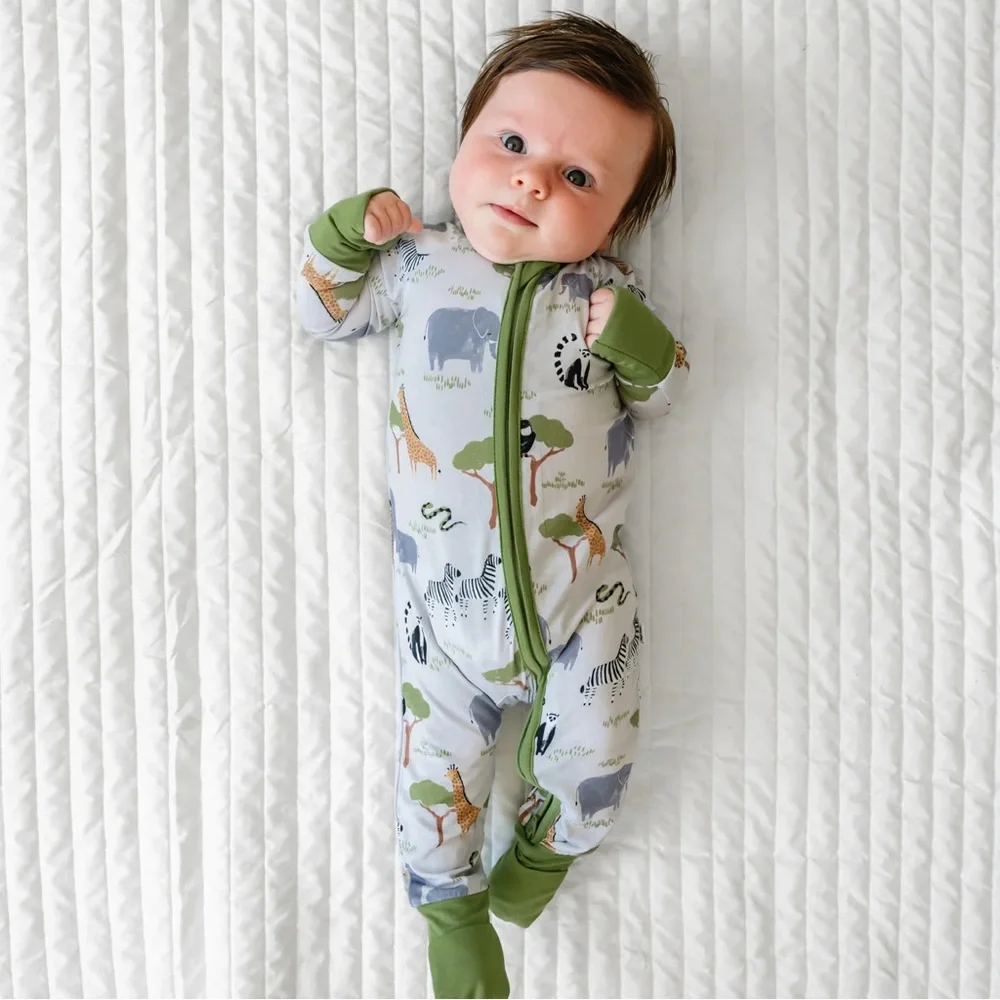 Little Sleepies Safari Friends Zippy Pajamas Size 3T GUC - Picture 10 of 10